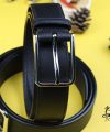 Dây lưng da bê màu đen, thắt lưng da Horween Hatch Grain Handmade HLB103