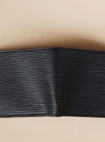 Ví nam dáng ngang da Epi nhập khẩu, ví da bò Handmade màu đen