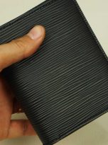 Ví nam da bò Epi Handmade, ví da bò nhập khẩu màu đen