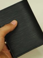 Ví nam da bò Epi Handmade, ví da bò nhập khẩu màu đen