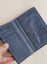 Ví da bò Tuscany Vintage xanh navy, Ví đứng da bò nhập khẩu