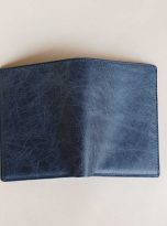 Ví da bò Tuscany Vintage xanh navy, Ví đứng da bò nhập khẩu