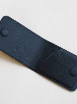 Ví da Epsom Handmade màu đen, ví tiền mini nhỏ gọn da bê