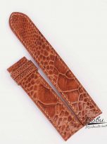 Dây đồng hồ đà điểu Nam Phi vàng bò, dây da đà điểu Handmade cao cấp