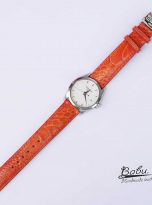 Dây Đồng Hồ Da Đà Điểu Nam Phi Màu Đỏ Cam