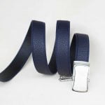 Thắt lưng da bò Togo Handmade màu xanh Navy TLB101