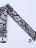 Dây đồng hồ đà điểu Nubuck màu xám, dây đồng hồ Handmade cao cấp