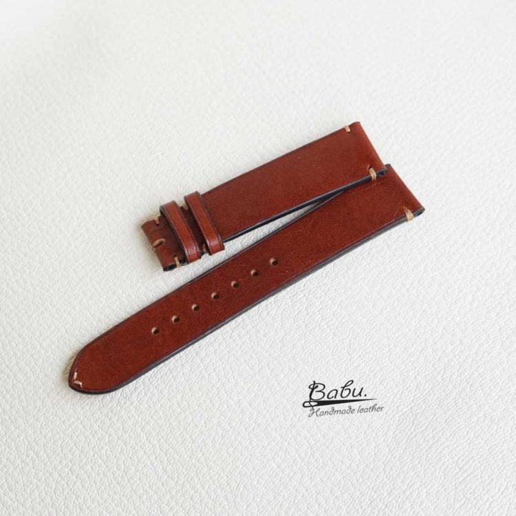 Dây đồng hồ da bò Vachetta nhập khẩu, dây da bò Handmade cao cấp CO105