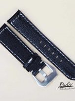 Dây đồng hồ da mông ngựa nhập khẩu, dây da Shell Cordovan đen cho Panerai