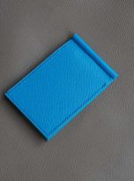 Ví kẹp tiền da Epsom Handmade, ví Money Clip da bò màu xanh Blue