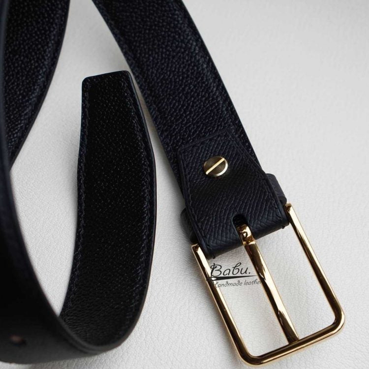 Dây lưng da Epsom Handmade cao cấp, thắt lưng da bê nhập khẩu ELB102