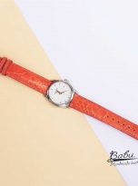 Dây Đồng Hồ Da Đà Điểu Nam Phi Màu Đỏ Cam