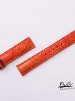 Dây Đồng Hồ Da Đà Điểu Nam Phi Màu Đỏ Cam