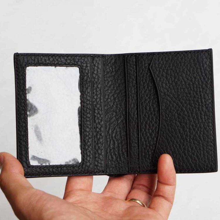 Ví dáng đứng mini, ví da bò Togo nhập khẩu nhỏ gọn CWL106