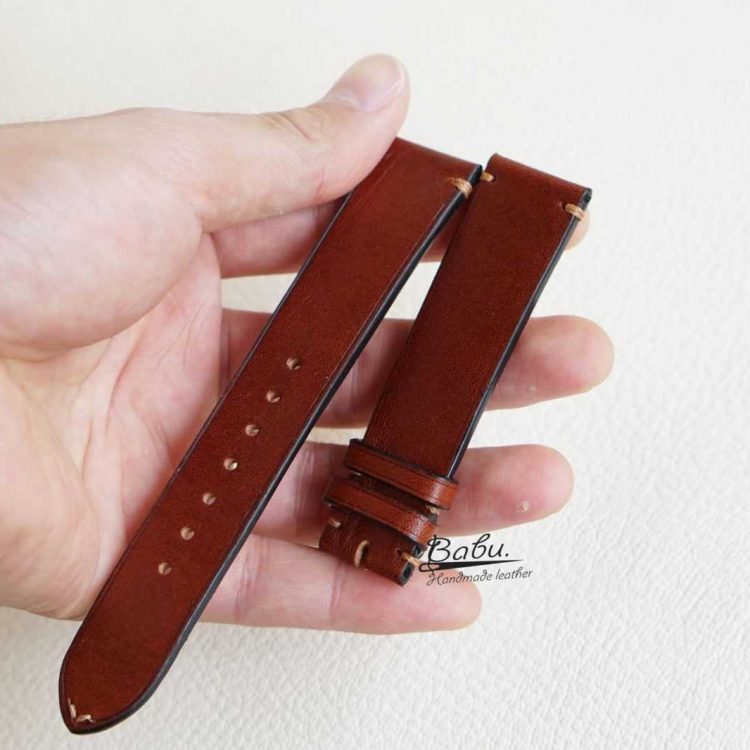 Dây đồng hồ da bò Vachetta nhập khẩu, dây da bò Handmade cao cấp CO105