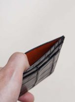 Ví đựng card da cá sấu nhập khẩu màu đen