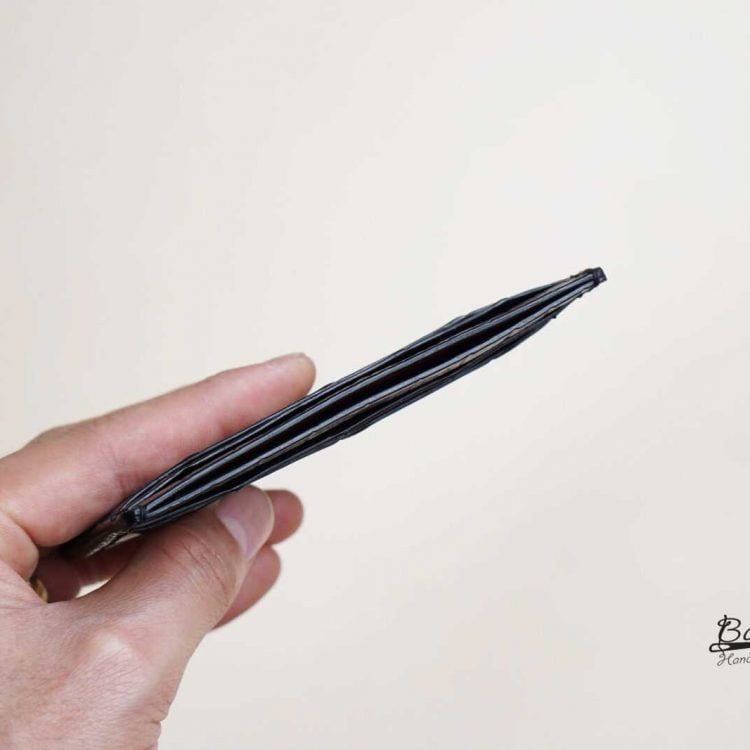 Ví đựng card da cá sấu nhập khẩu màu đen