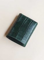 Ví Cá Sấu Xanh Rêu Nhập Khẩu, Ví Da Cá Sấu Handmade Cao Cấp