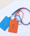 Bao thẻ nhân viên da bê Epsom Handmade cao cấp LCS101