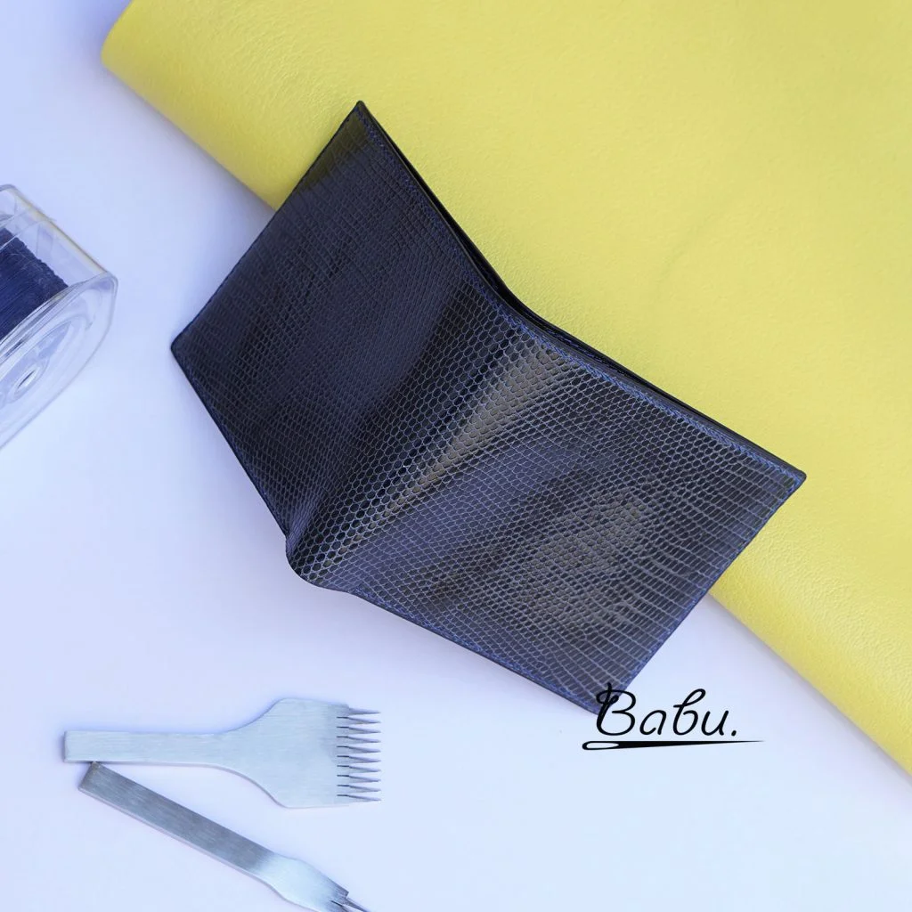 Ví da kỳ đà màu xanh đen